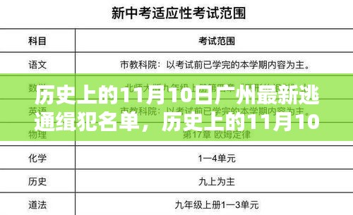 歷史上的11月10日廣州逃犯名單揭秘，最新通緝犯名單曝光
