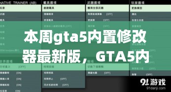 GTA5內(nèi)置修改器最新版，科技重塑游戲體驗(yàn)！