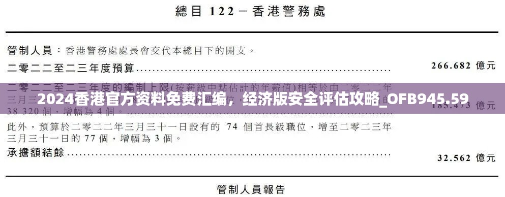 2024香港官方資料免費匯編，經(jīng)濟版安全評估攻略_OFB945.59