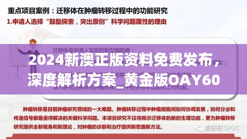2024新澳正版資料免費發(fā)布，深度解析方案_黃金版OAY602.34