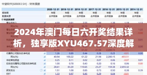 2024年澳門每日六開獎結(jié)果詳析，獨享版XYU467.57深度解讀