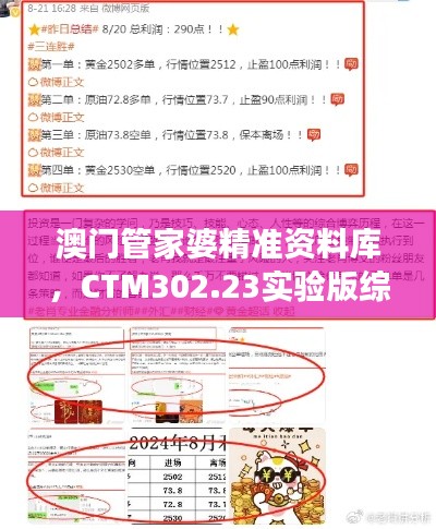 澳門管家婆精準資料庫，CTM302.23實驗版綜合策略解讀