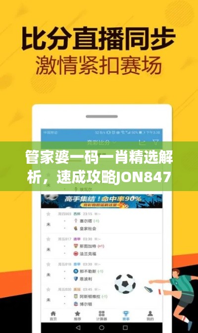 管家婆一碼一肖精選解析，速成攻略JON847.89