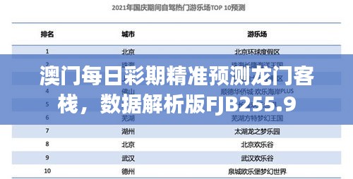 澳門每日彩期精準(zhǔn)預(yù)測龍門客棧，數(shù)據(jù)解析版FJB255.9
