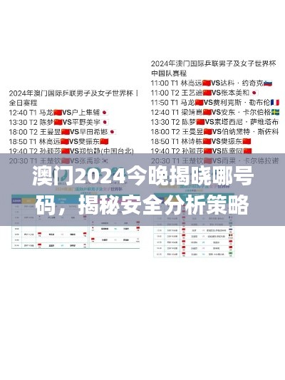 澳門(mén)2024今晚揭曉哪號(hào)碼，揭秘安全分析策略_EKU299前瞻
