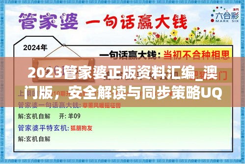 2023管家婆正版資料匯編_澳門版，安全解讀與同步策略UQJ505.33