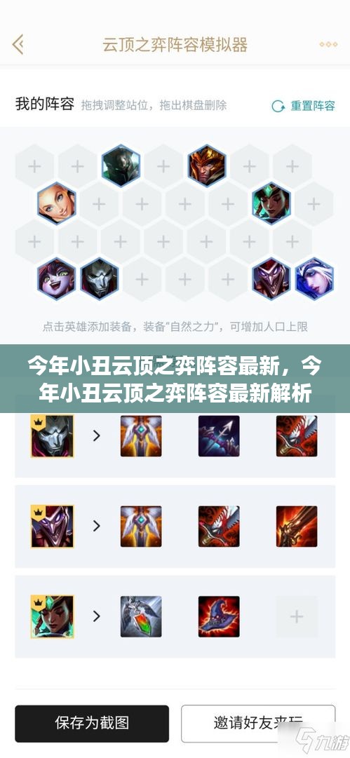今年小丑云頂之弈陣容全新解析，策略、優(yōu)勢及實戰(zhàn)應(yīng)用指南