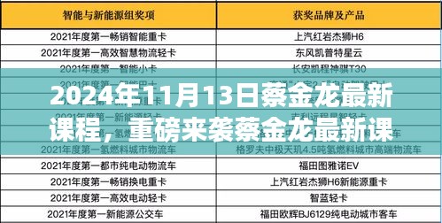 蔡金龍最新課程揭秘，科技革新引領未來生活新紀元重磅來襲