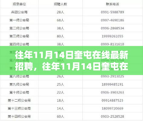 『往年11月14日奎屯在線最新招聘全解析，求職者指南』