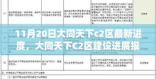 大同天下C2區(qū)建設(shè)最新進(jìn)度報告（11月20日更新），細(xì)節(jié)揭秘與進(jìn)展解讀