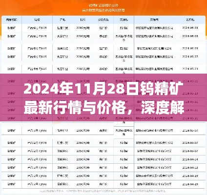 深度解析，2024年11月28日鎢精礦最新行情與價(jià)格展望