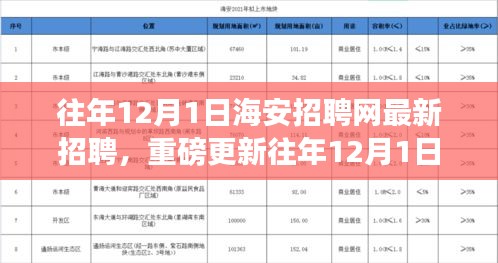 往年12月1日海安招聘網(wǎng)最新職位信息揭秘，求職者福音