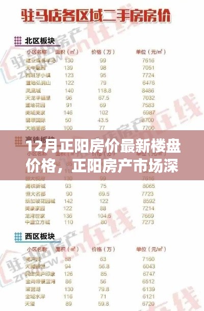 探尋正陽(yáng)房產(chǎn)市場(chǎng)深度，十二月最新樓盤(pán)價(jià)格與背后的故事