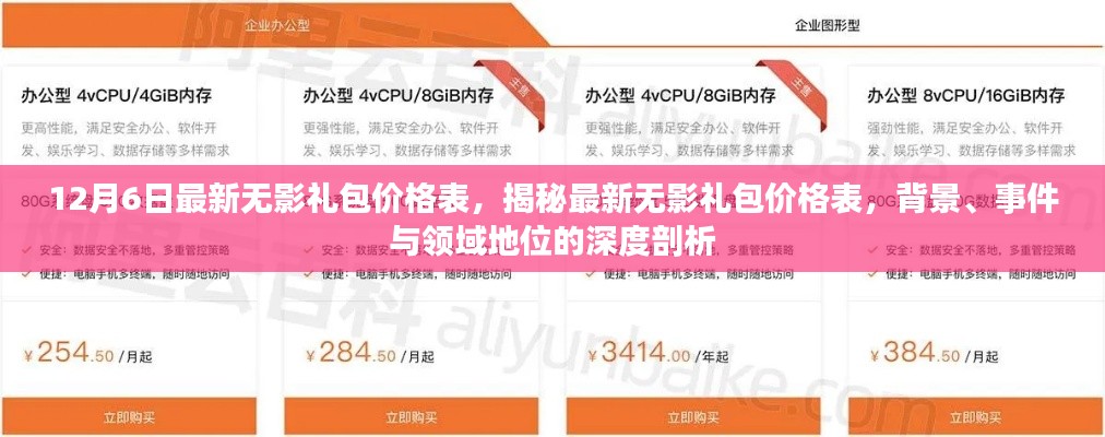 最新無影禮包價(jià)格表揭秘，深度剖析背景、事件與領(lǐng)域地位