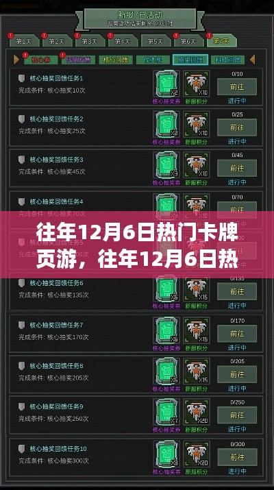 往年12月6日熱門卡牌頁游攻略，新手進階之路與任務攻略大全