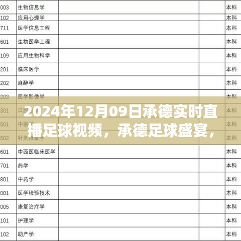 承德足球盛宴，實(shí)時(shí)直播足球視頻解析（日期，2024年12月09日）