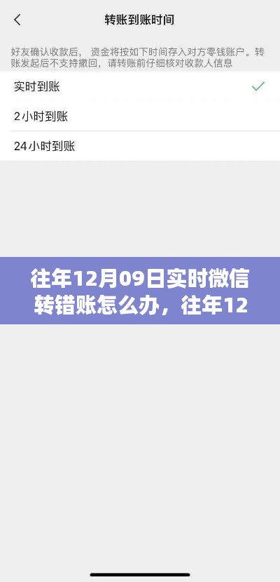 往年12月09日微信轉賬出錯應對指南，實時策略與建議