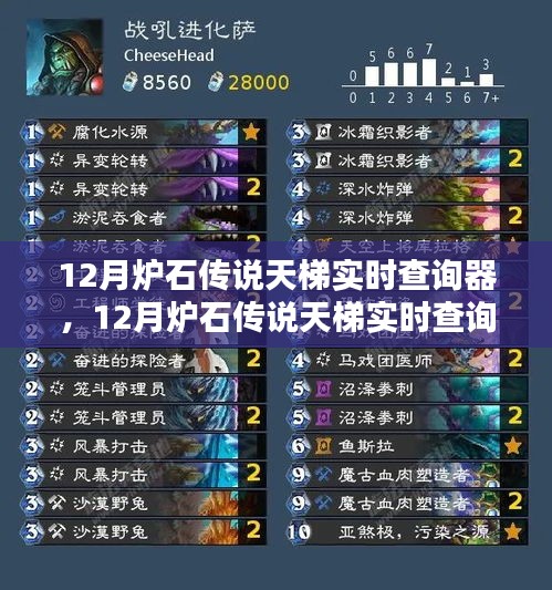 12月爐石傳說天梯實時查詢器使用指南，從新手到高手的全方位指南
