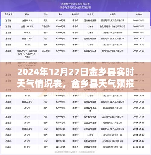 金鄉(xiāng)縣天氣預(yù)報，聚焦實(shí)時天氣情況表（XXXX年最新更新）