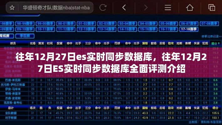 往年12月27日ES實(shí)時(shí)同步數(shù)據(jù)庫，全面評(píng)測與介紹