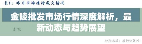 金陵批發(fā)市場行情深度解析，最新動(dòng)態(tài)與趨勢(shì)展望
