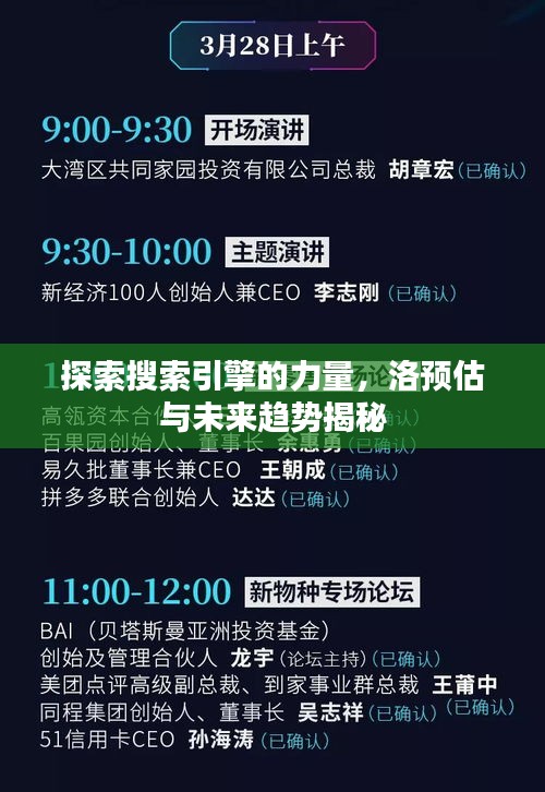 探索搜索引擎的力量，洛預估與未來趨勢揭秘