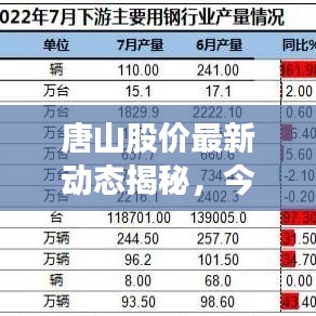 唐山股價最新動態(tài)揭秘，今日走勢一覽無余