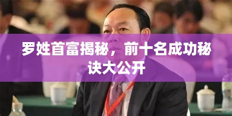 羅姓首富揭秘，前十名成功秘訣大公開