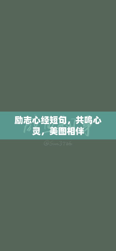 勵(lì)志心經(jīng)短句，共鳴心靈，美圖相伴