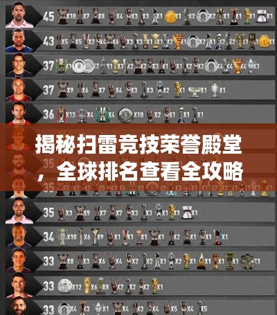 揭秘掃雷競技榮譽殿堂，全球排名查看全攻略！