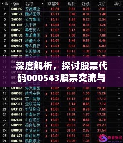 深度解析，探討股票代碼000543股票交流與投資機會