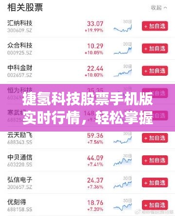 捷氫科技股票手機(jī)版實(shí)時(shí)行情，輕松掌握動(dòng)態(tài)，便捷投資首選