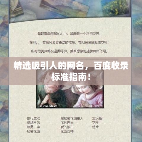 精選吸引人的網(wǎng)名，百度收錄標準指南！