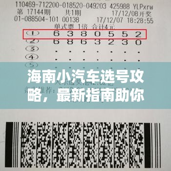 海南小汽車選號攻略，最新指南助你輕松選號！