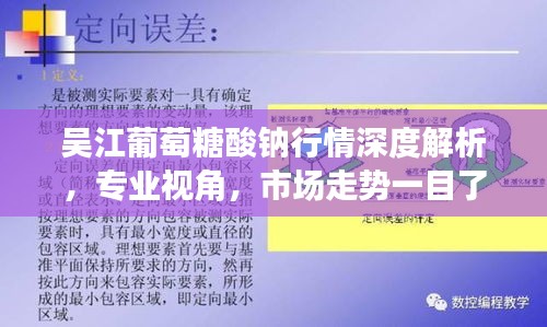 吳江葡萄糖酸鈉行情深度解析，專業(yè)視角，市場走勢一目了然
