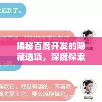 揭秘百度開發(fā)的隱藏選項(xiàng)，深度探索百度開發(fā)的神秘面紗