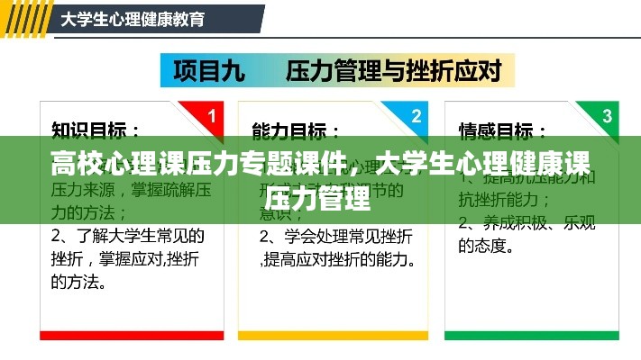 高校心理課壓力專題課件，大學(xué)生心理健康課壓力管理 