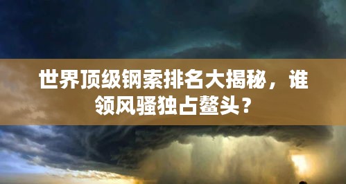 世界頂級鋼索排名大揭秘，誰領(lǐng)風騷獨占鰲頭？