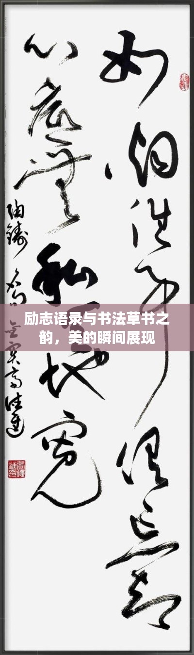 勵(lì)志語(yǔ)錄與書法草書之韻，美的瞬間展現(xiàn)