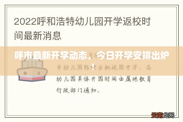 呼市最新開學(xué)動態(tài)，今日開學(xué)安排出爐！