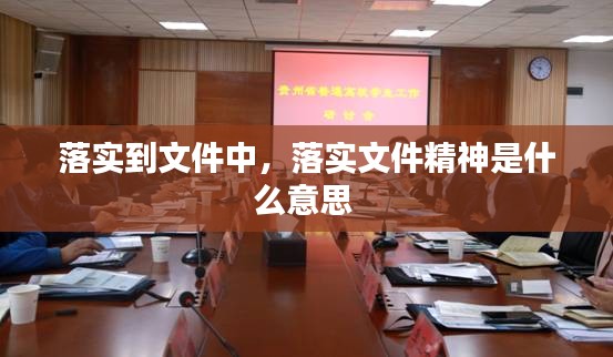 落實(shí)到文件中，落實(shí)文件精神是什么意思 
