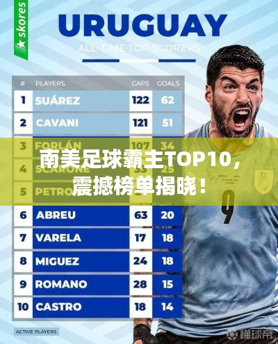 南美足球霸主TOP10，震撼榜單揭曉！