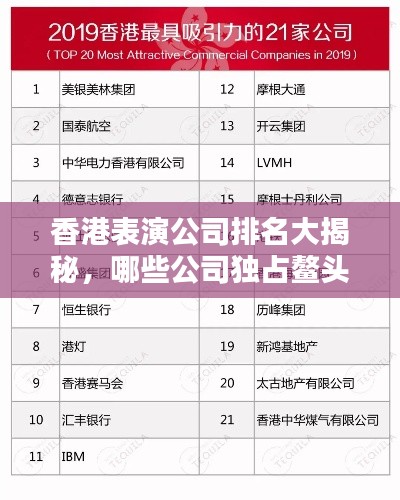 香港表演公司排名大揭秘，哪些公司獨(dú)占鰲頭？
