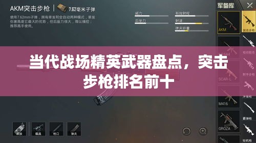 當(dāng)代戰(zhàn)場(chǎng)精英武器盤(pán)點(diǎn)，突擊步槍排名前十