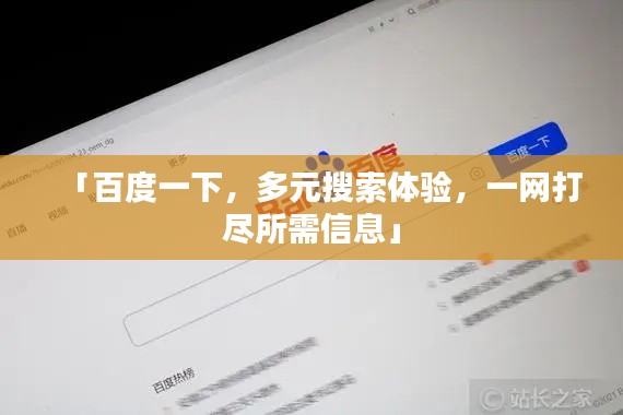「百度一下，多元搜索體驗，一網(wǎng)打盡所需信息」