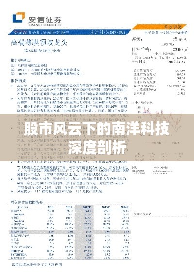 股市風云下的南洋科技深度剖析