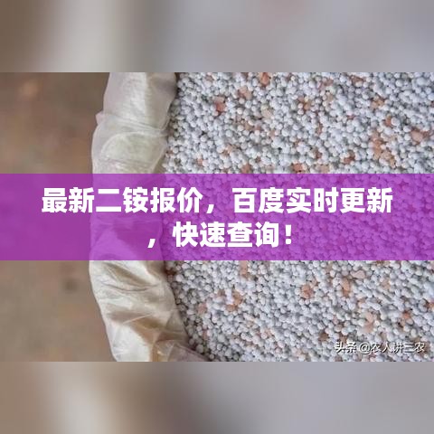 最新二銨報價，百度實時更新，快速查詢！