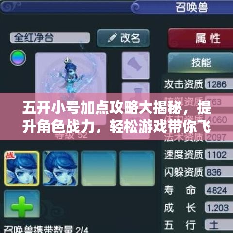 五開小號加點攻略大揭秘，提升角色戰(zhàn)力，輕松游戲帶你飛！