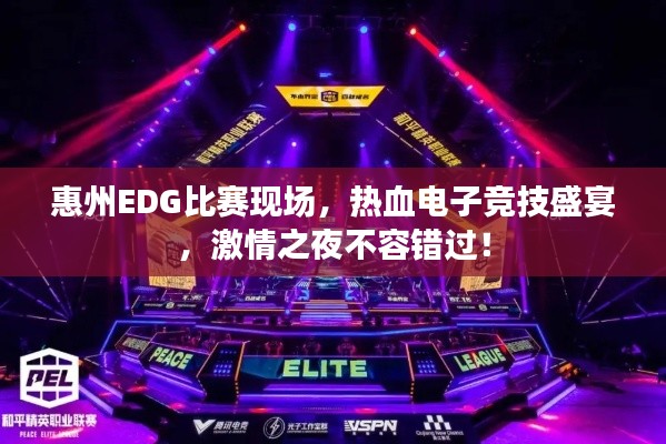 惠州EDG比賽現(xiàn)場，熱血電子競技盛宴，激情之夜不容錯過！