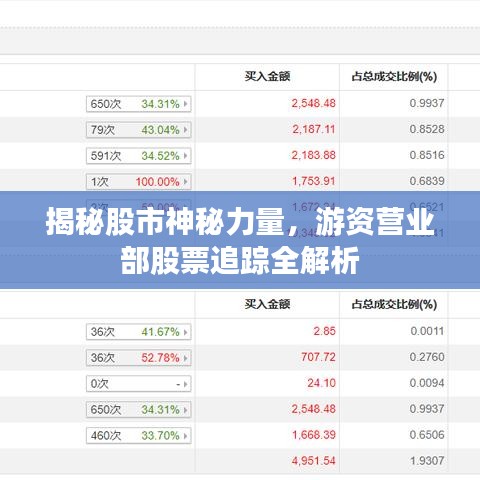 揭秘股市神秘力量，游資營業(yè)部股票追蹤全解析